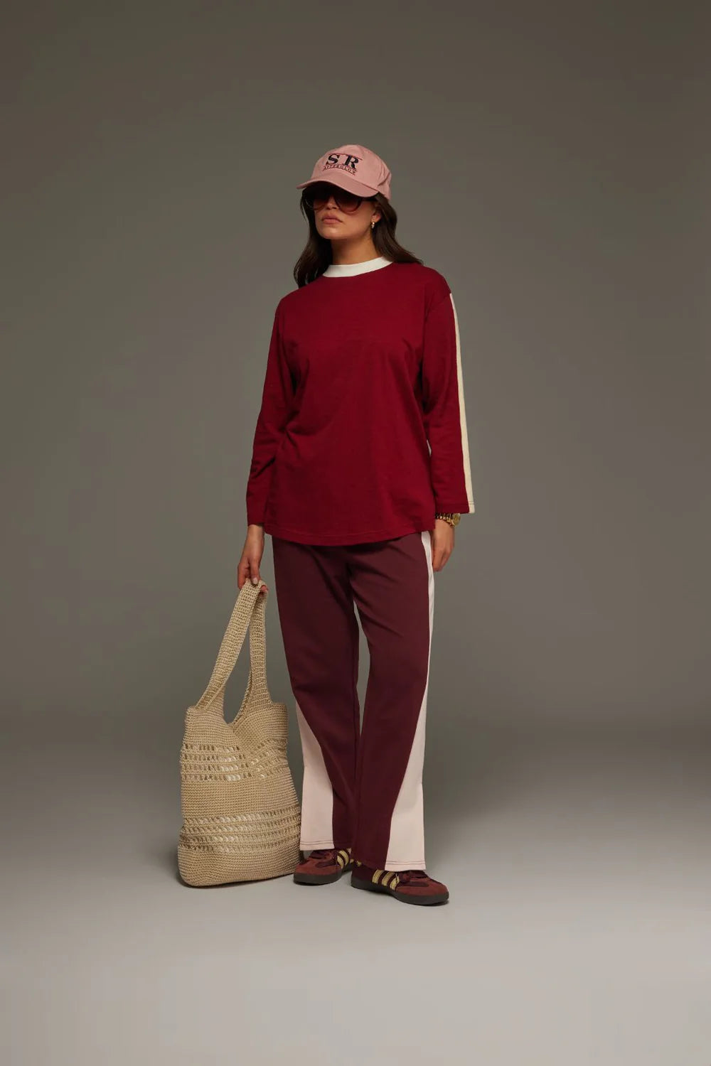JAMES LONG SLEEVE TOP RED WINE