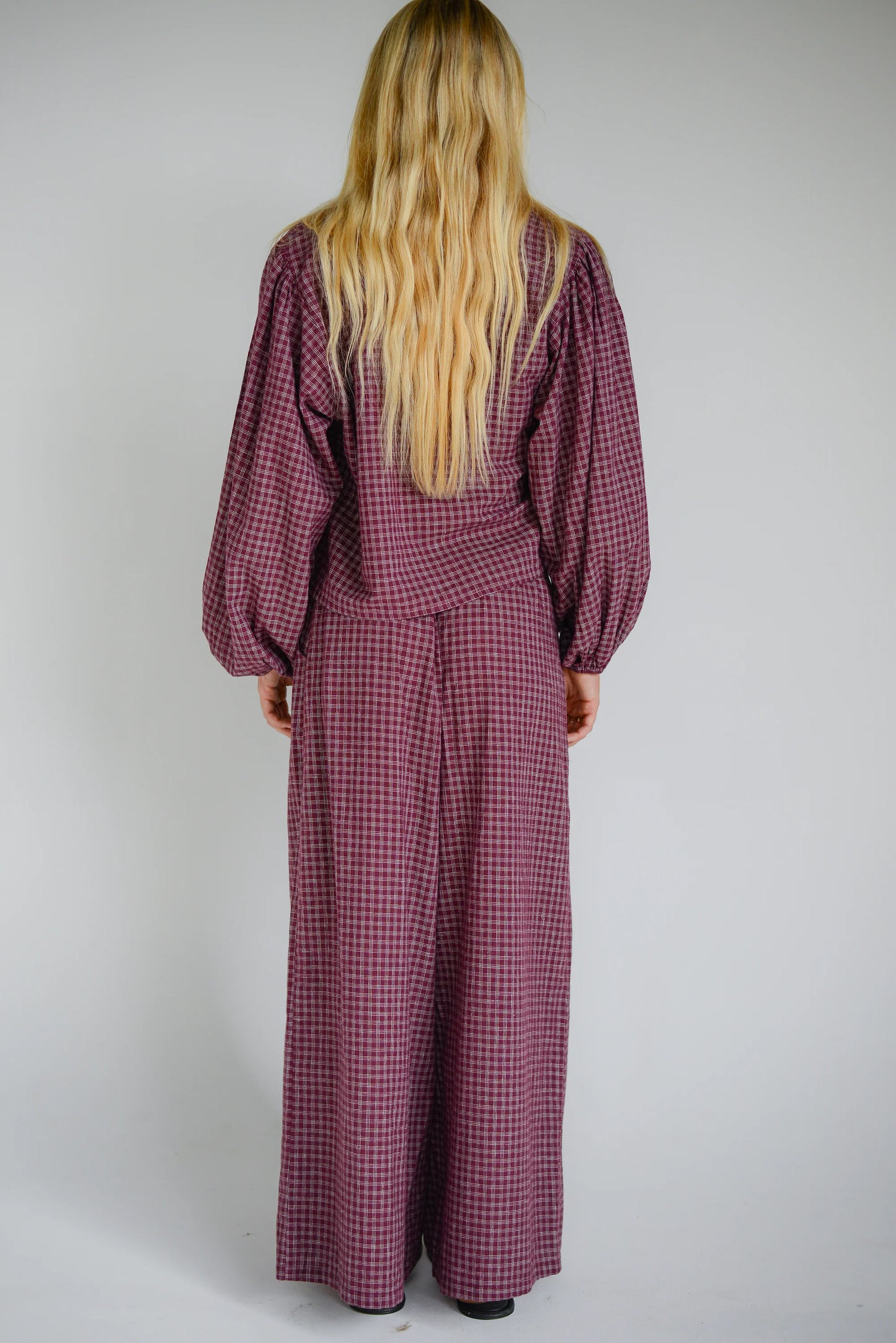 Ivy Pant Fig Hemp Check