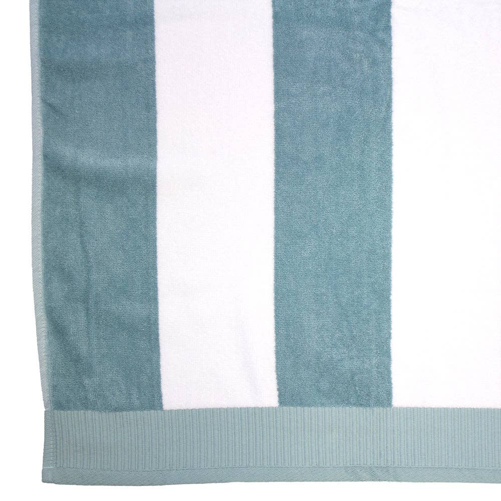 Classic Stripe Beach Towel - Moss