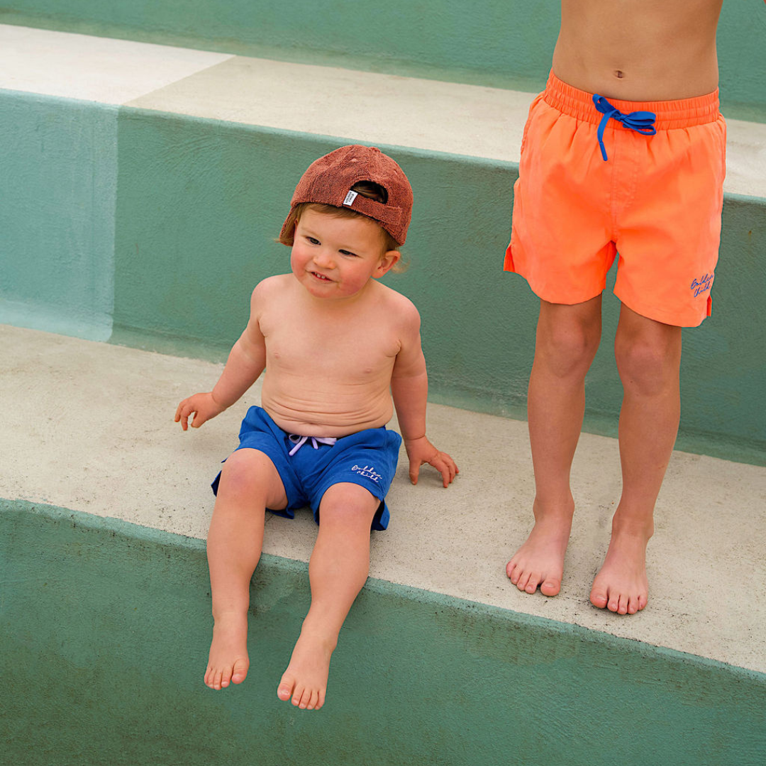 Kids Board Shorts - Electric & Lilac