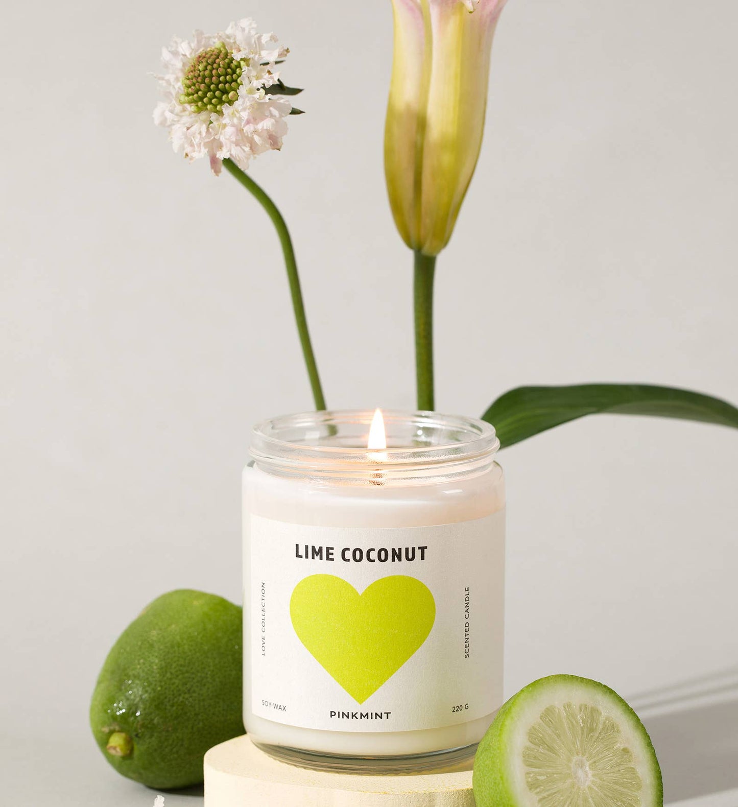 Pinkmint Candle - Lime Coconut Soy Candle