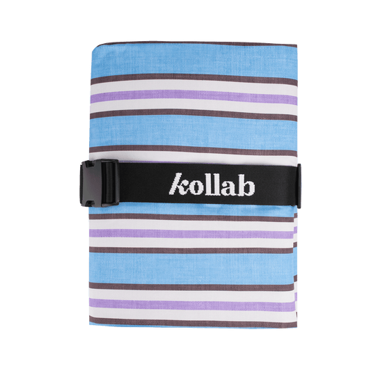 Kollab - Picnic Mat Choc Blue Stripe