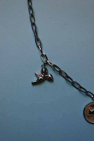 Traveller Charm Necklace - silver