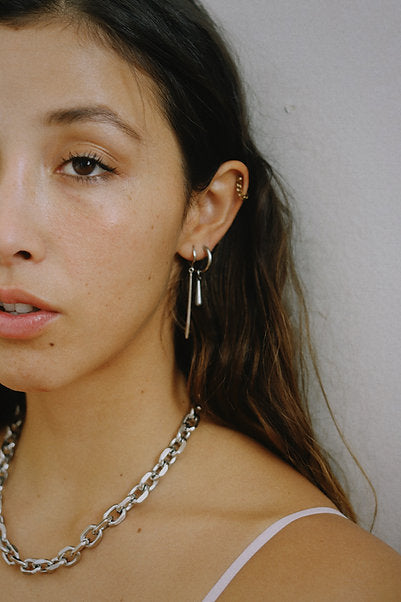 MATCHSTICK EARRINGS - SILVER