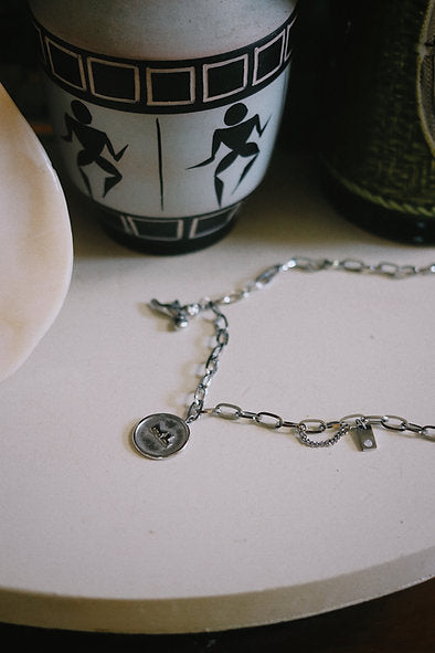 Traveller Charm Necklace - silver