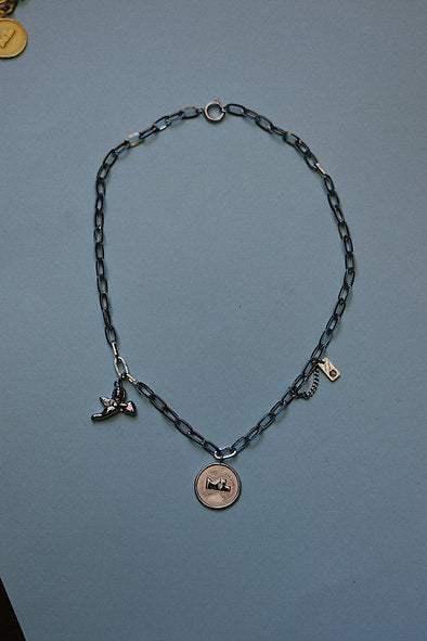 Traveller Charm Necklace - silver