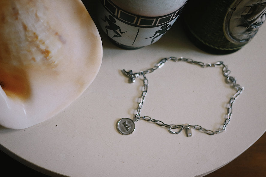 Traveller Charm Necklace - silver