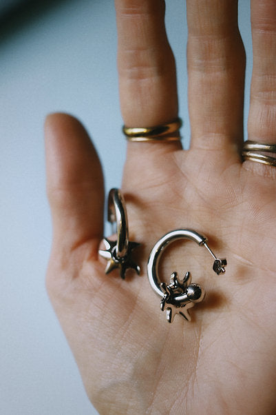 SOLAR HOOPS - SILVER