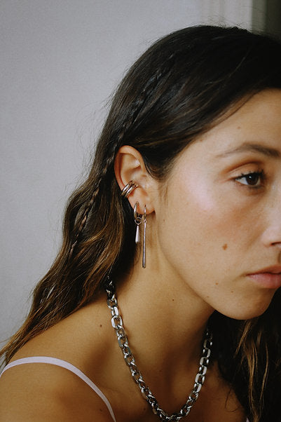 MATCHSTICK EARRINGS - SILVER