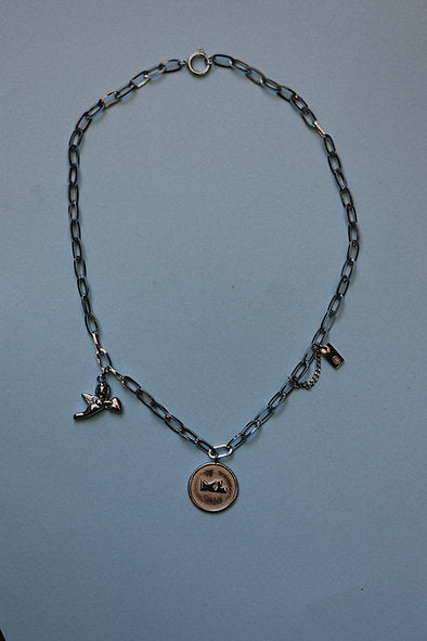 Traveller Charm Necklace - silver