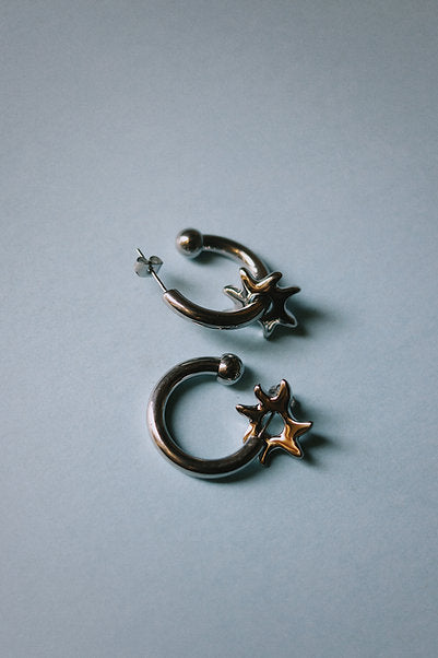 SOLAR HOOPS - SILVER