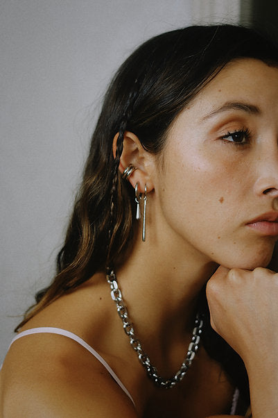 MATCHSTICK EARRINGS - SILVER