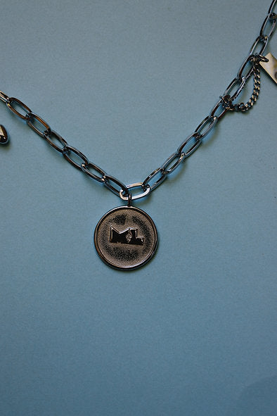 Traveller Charm Necklace - silver