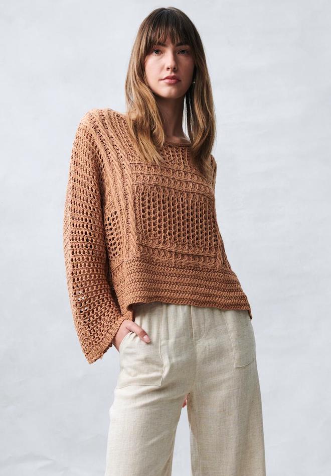 Crochet sweater - Caramel