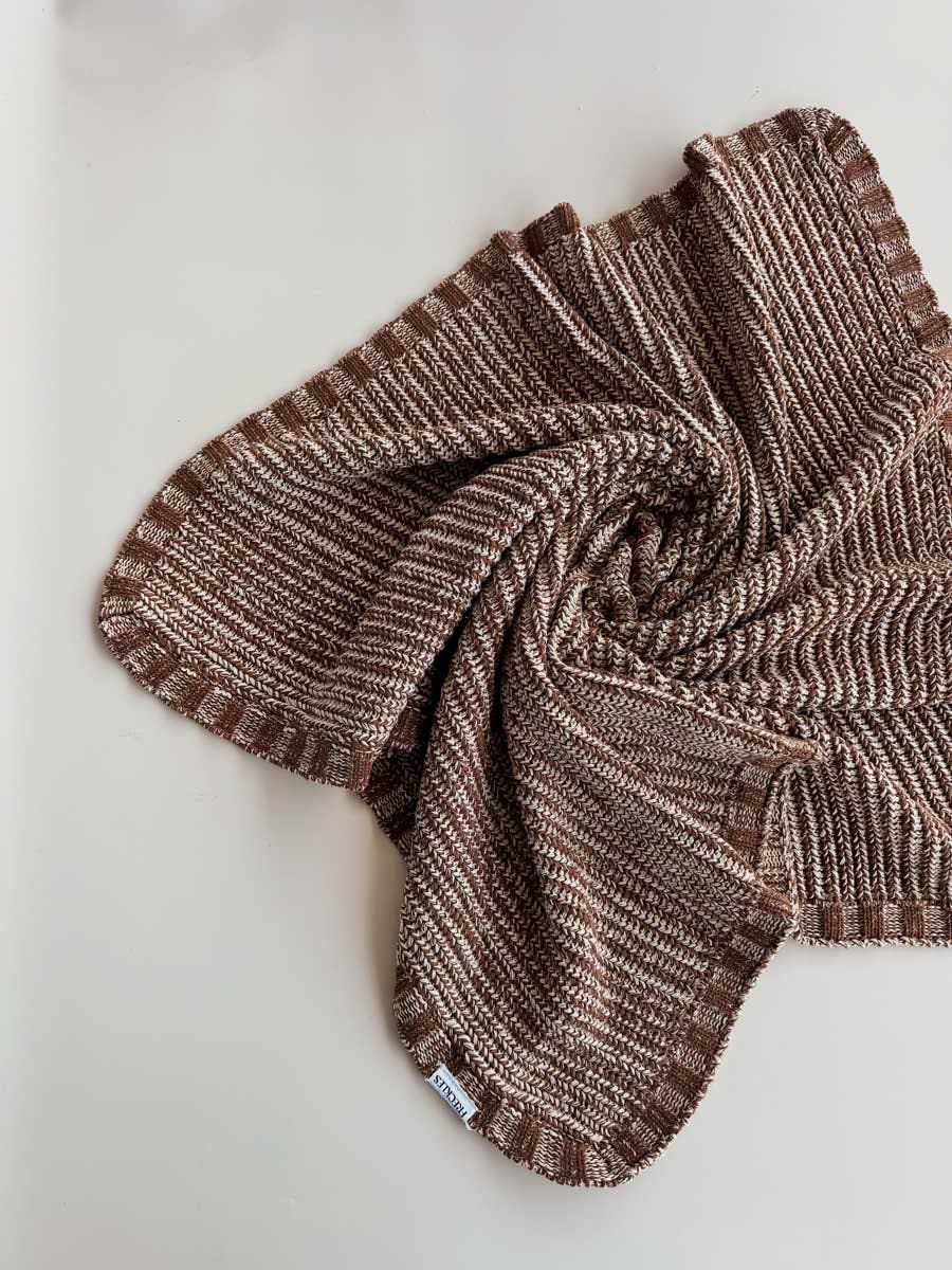 Chunky Knit Blanket - Chocolate