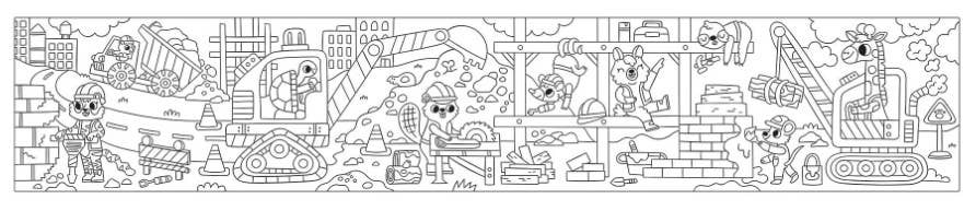 Colouring Roll - Construction Site