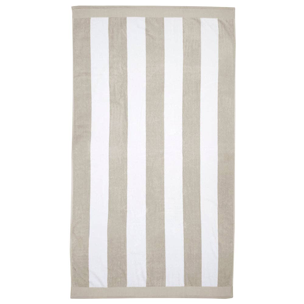 Classic Stripe Beach Towel - Moss