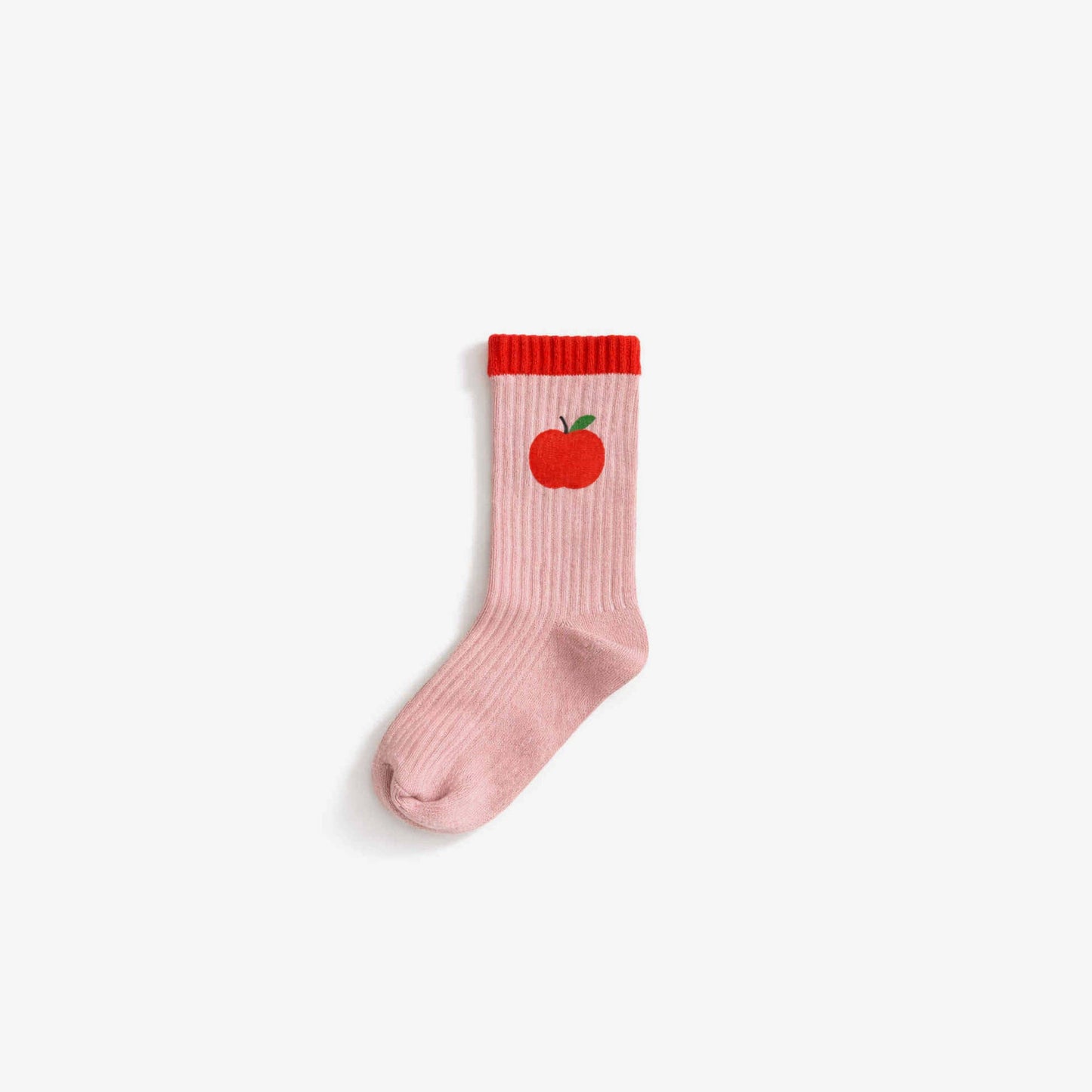 Organic Cotton  Knit Socks - Apple