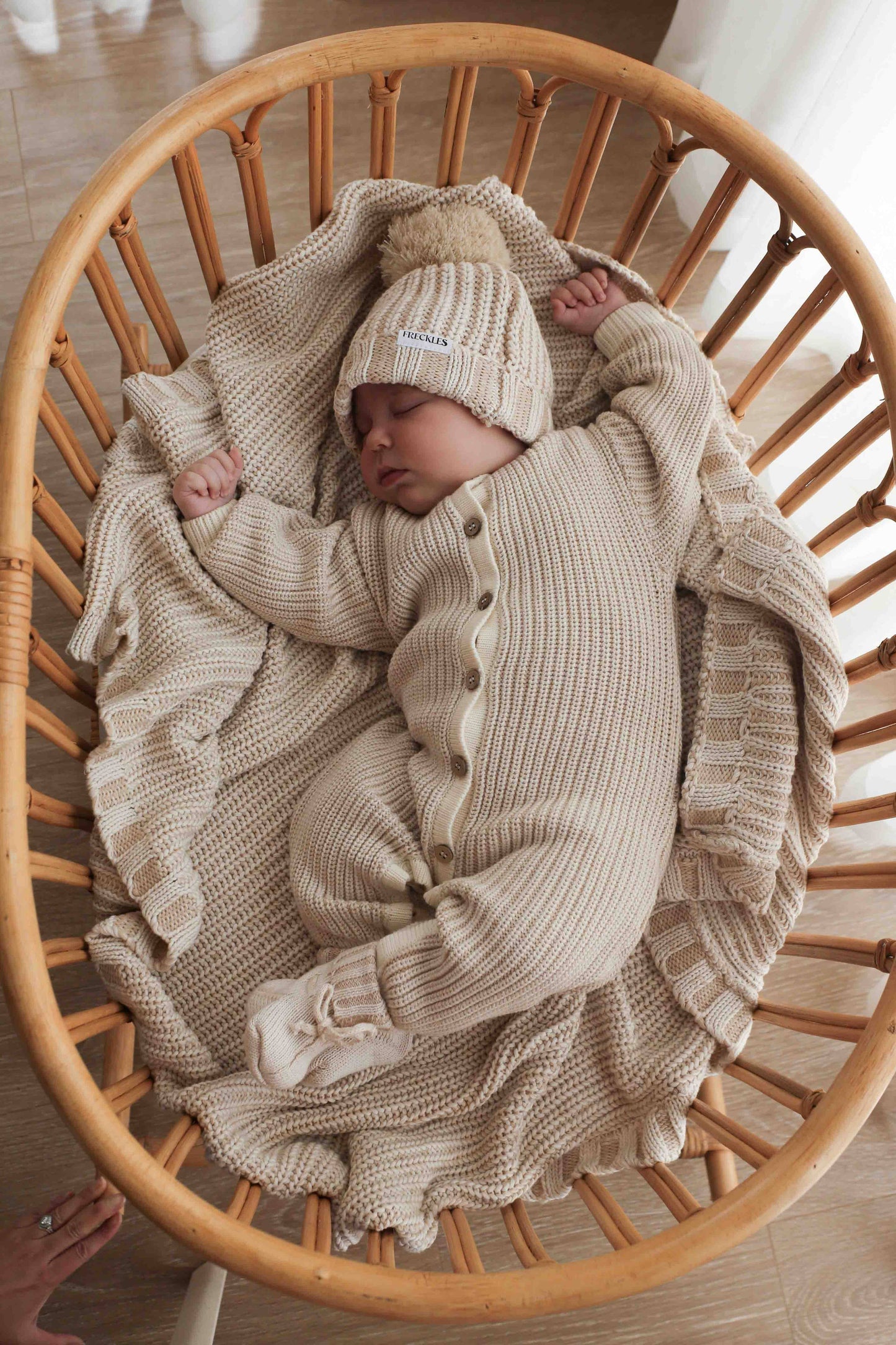 Chunky Knit Romper - Oat