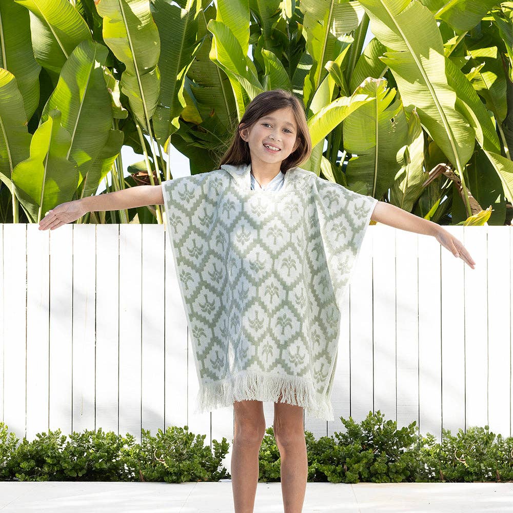 Cocos Kids Poncho - Sage