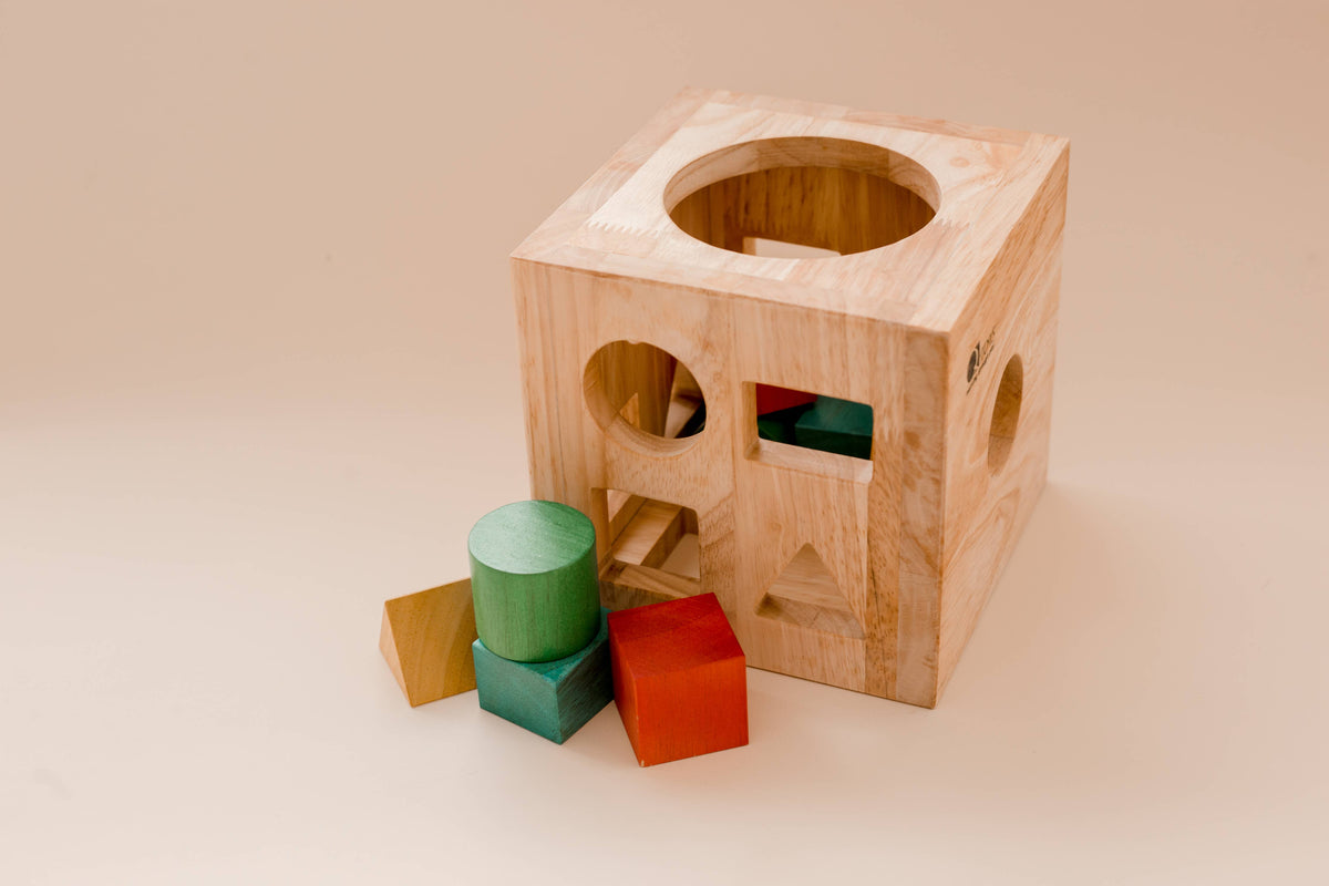 Child-Safe Post Box Shape Sorter Wood Toy