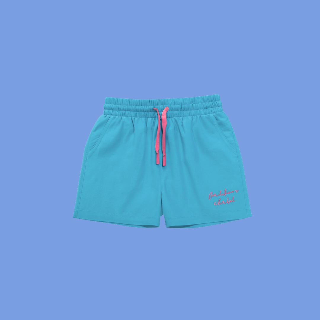 Kids Board Shorts - Seafoam and Pink