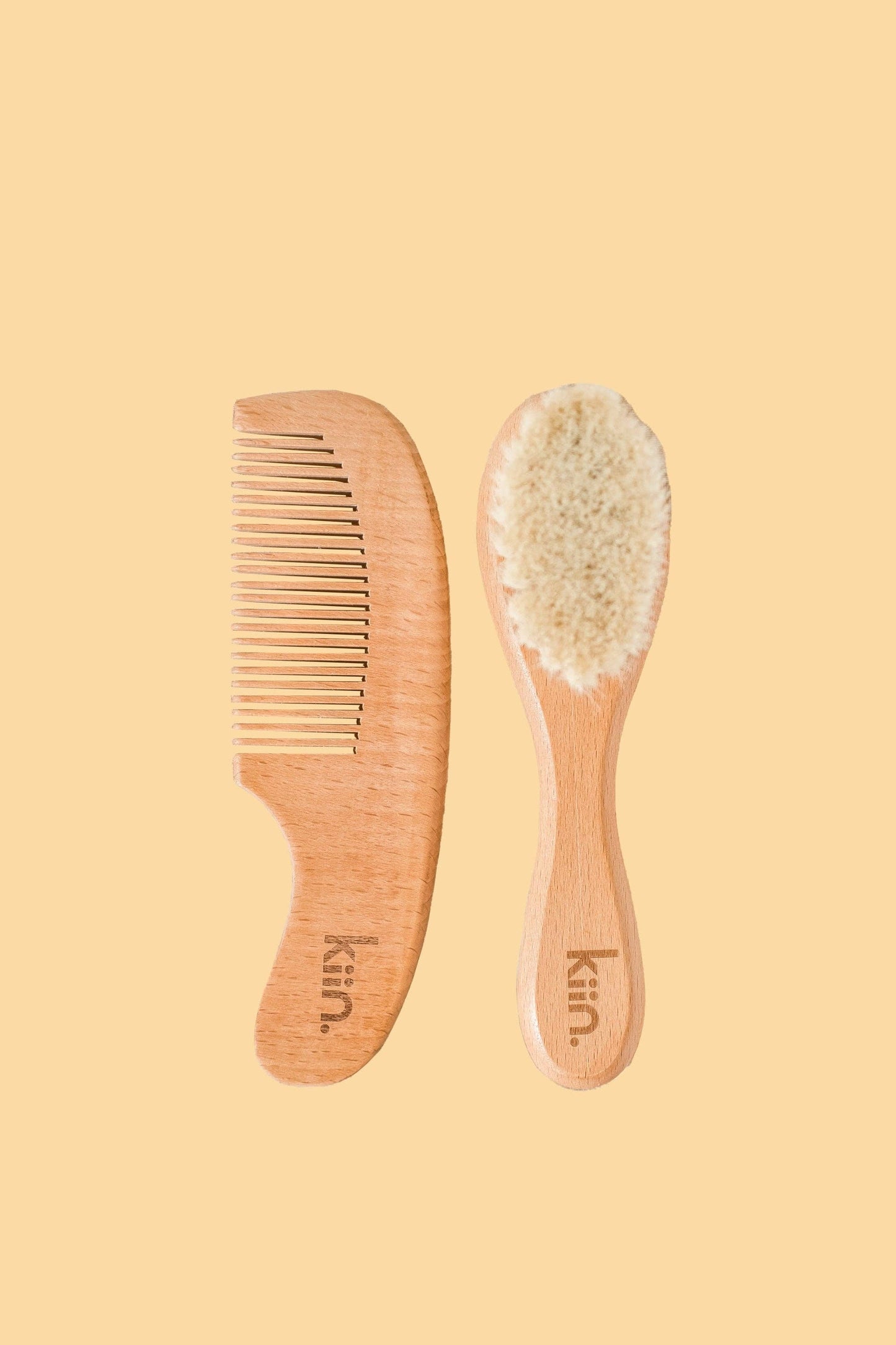 Wooden Baby Brush + Comb Set