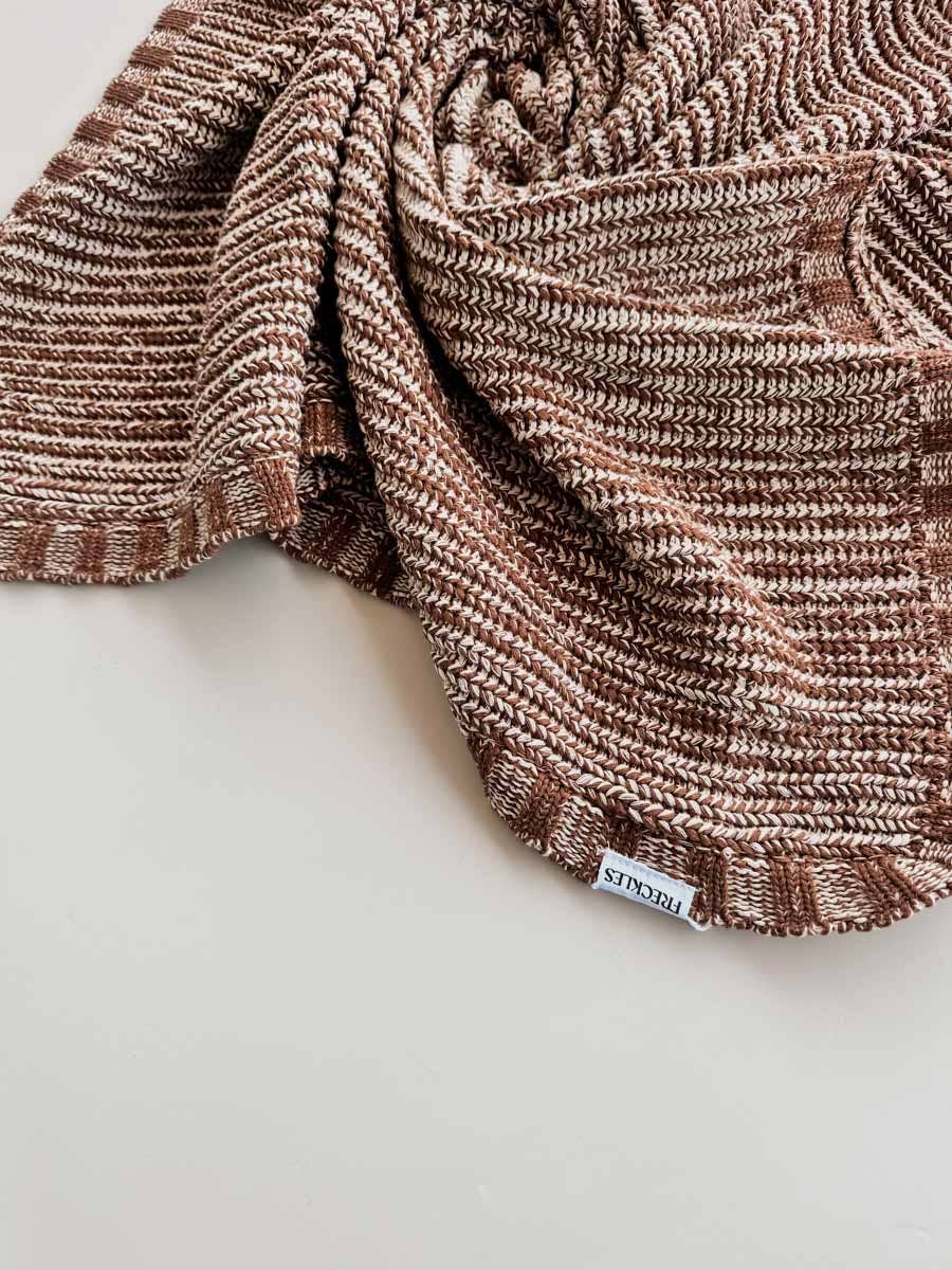 Chunky Knit Blanket - Chocolate