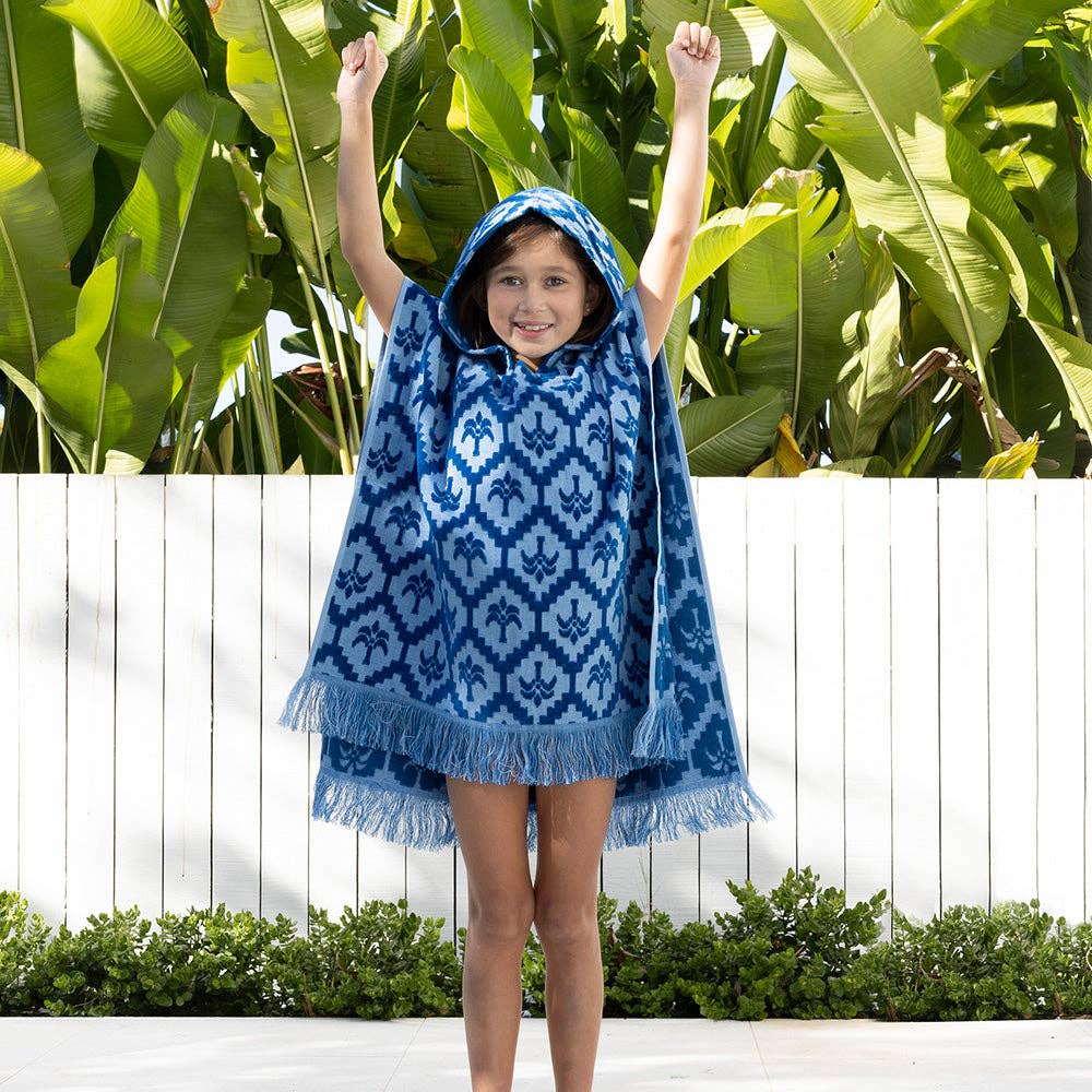 Cocos Kids Poncho - Cobalt