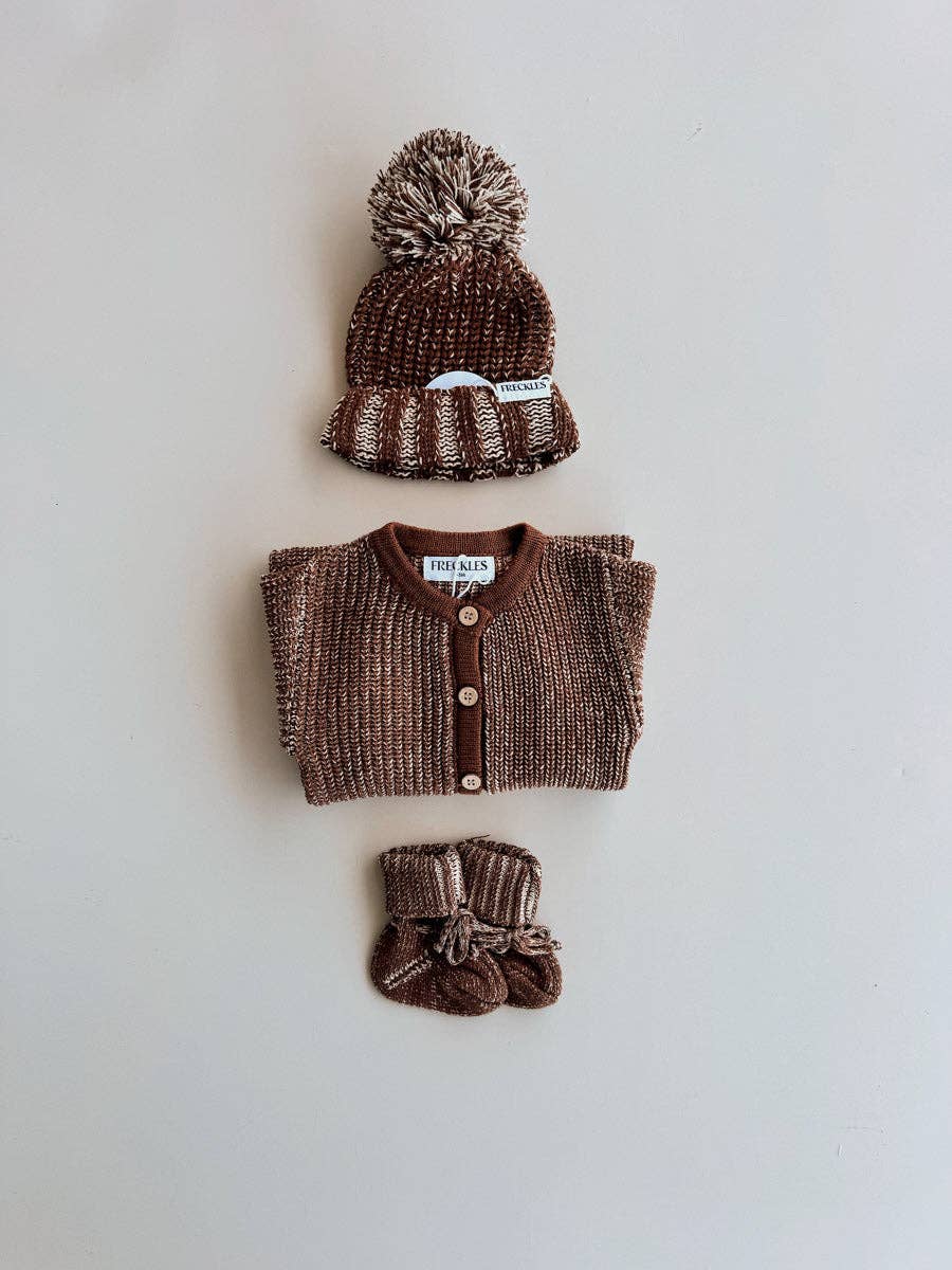 Chunky Knit Romper - Chocolate