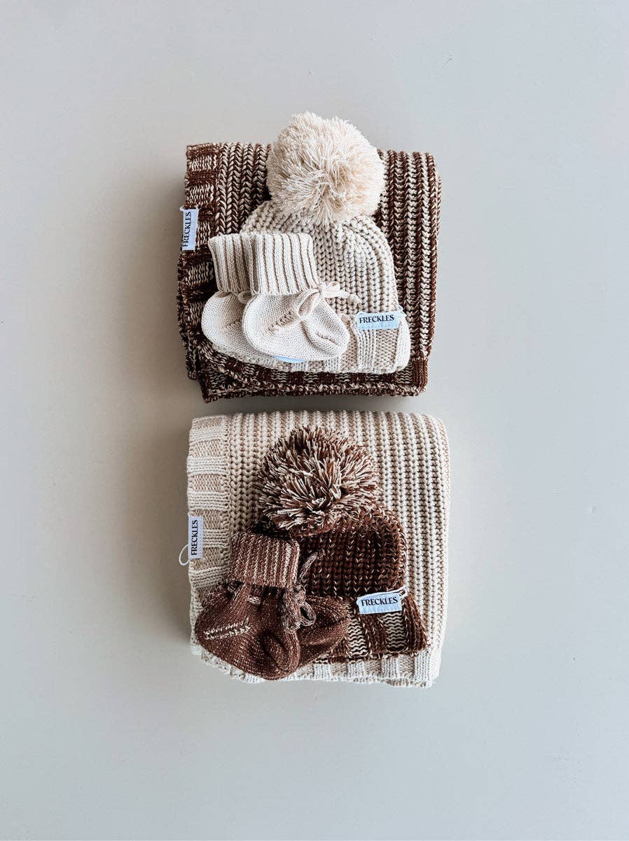 Chunky Knit Blanket - Chocolate
