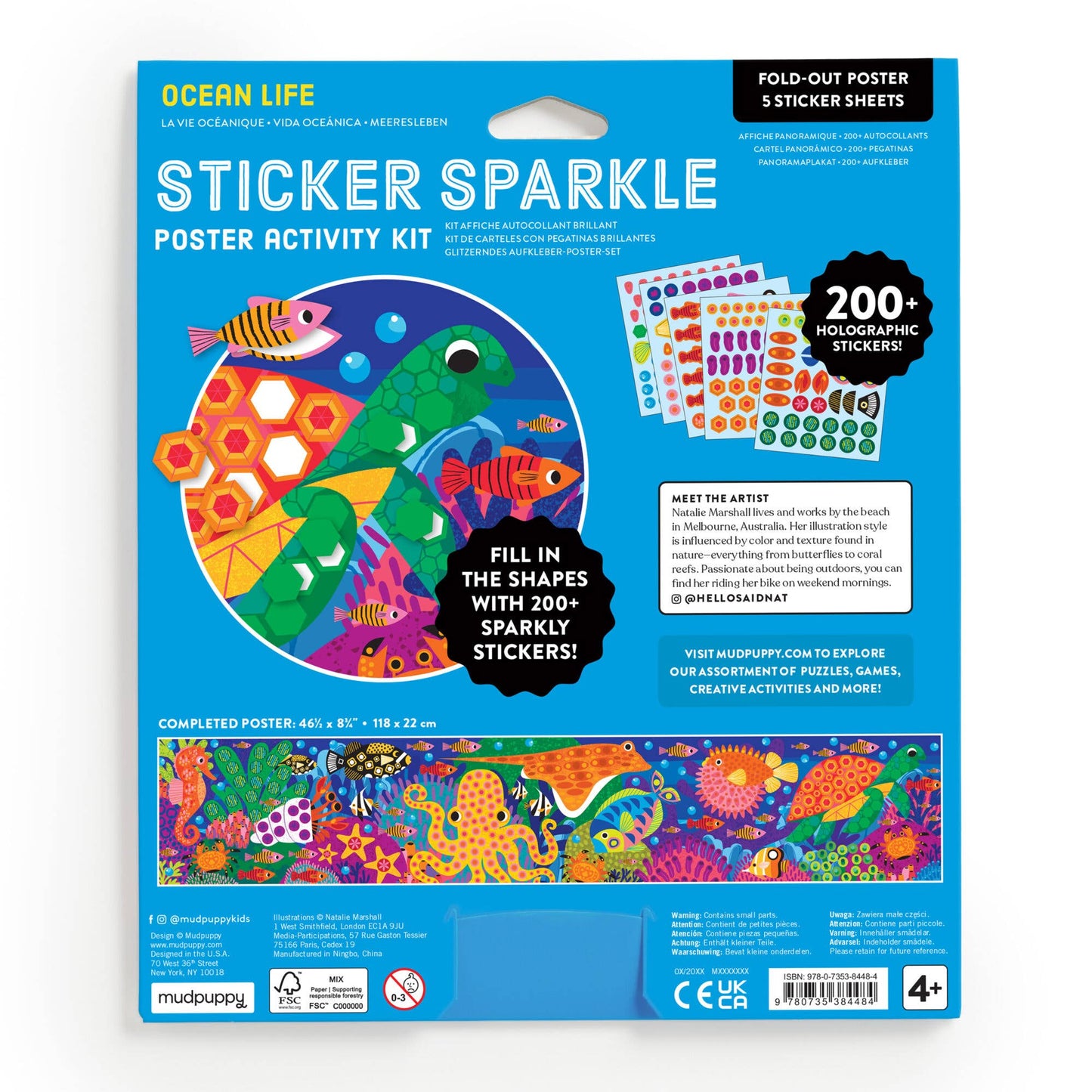 Sticker Sparkle Poster Kit - Ocean Life