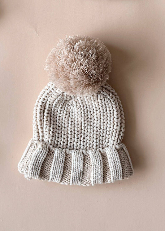 Chunky Cotton Beanie - Oat