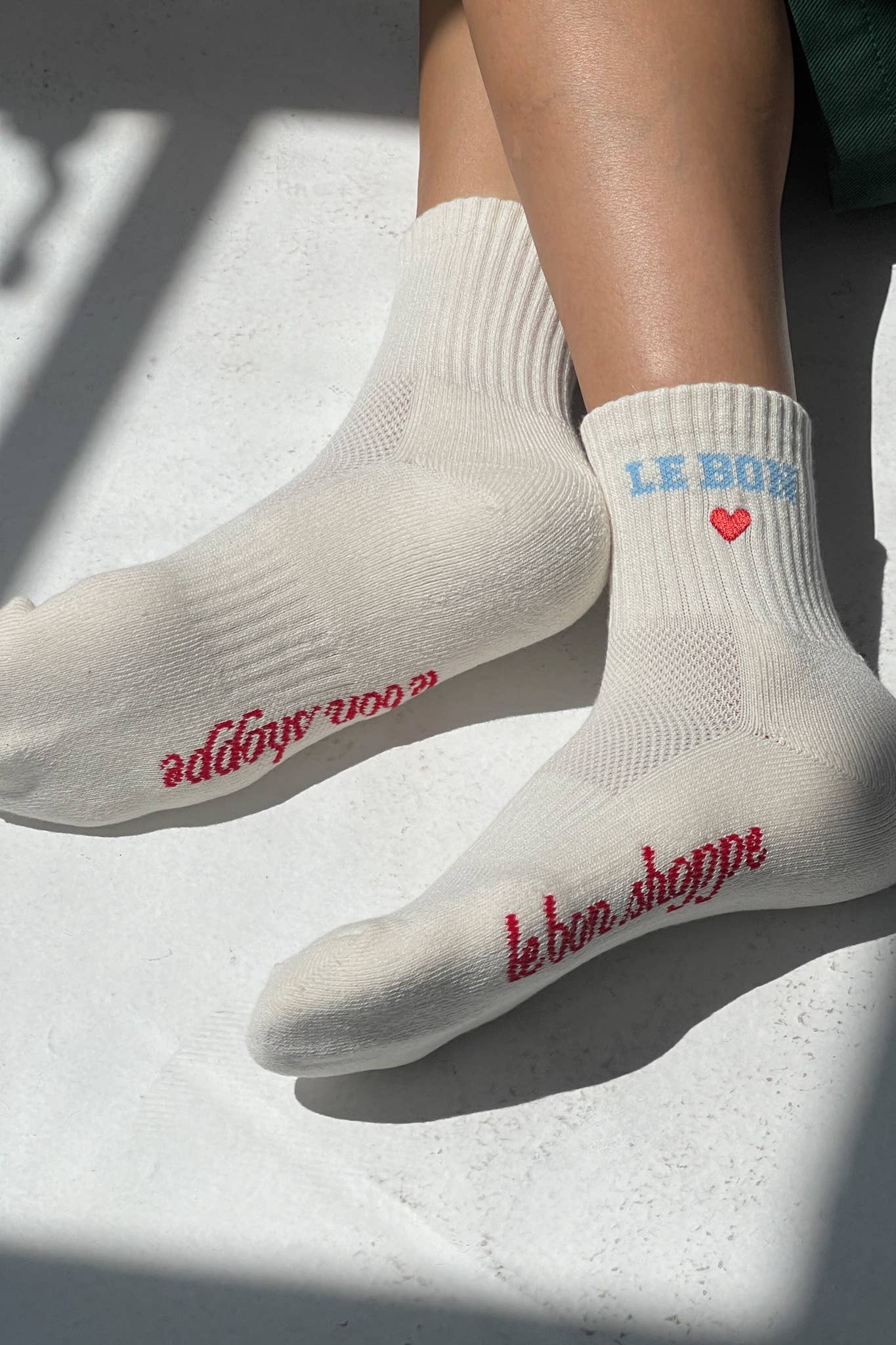 Le Bon Shoppe - Embroidered Crew Socks
