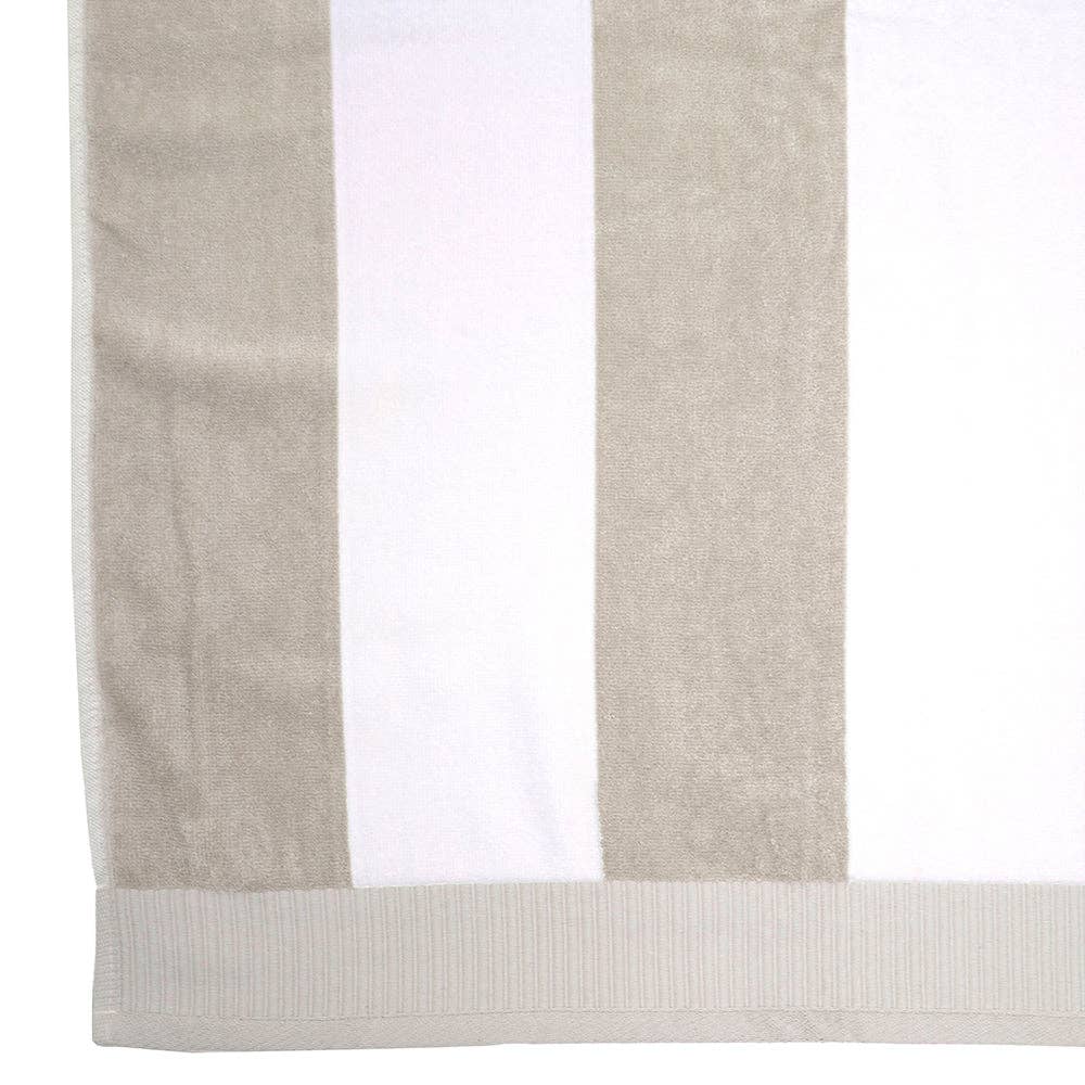 Classic Stripe Beach Towel - Moss