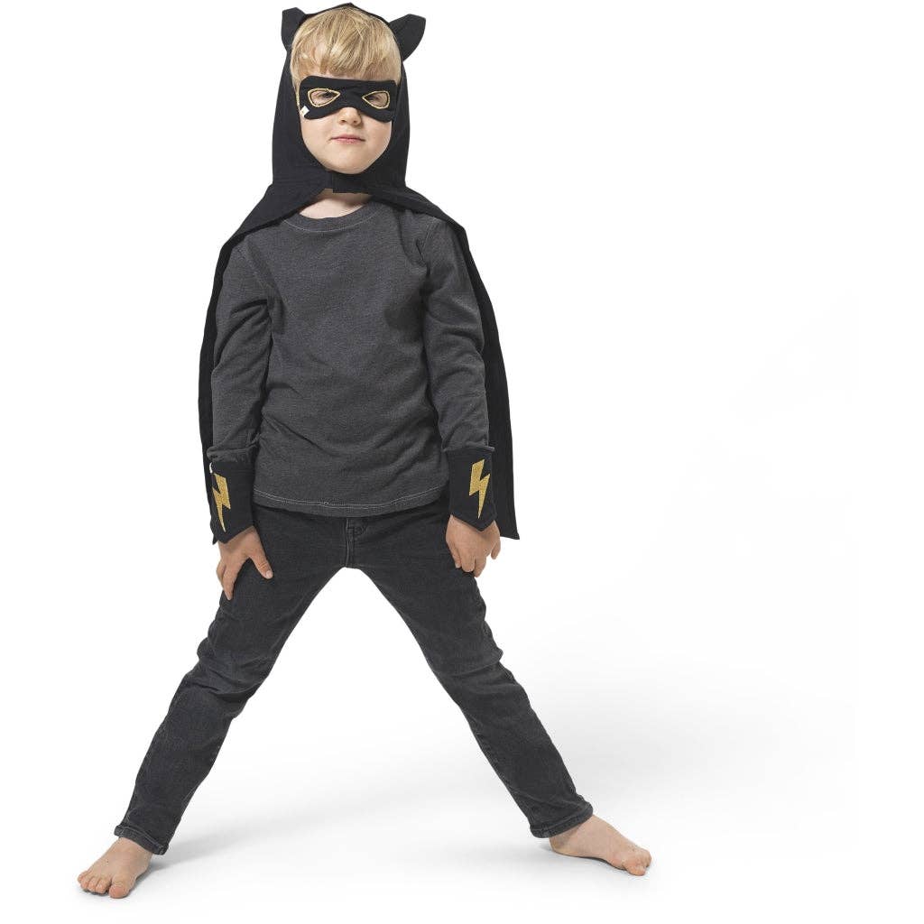 Dress-up - Superhero Cape Set - Black 3-6 years