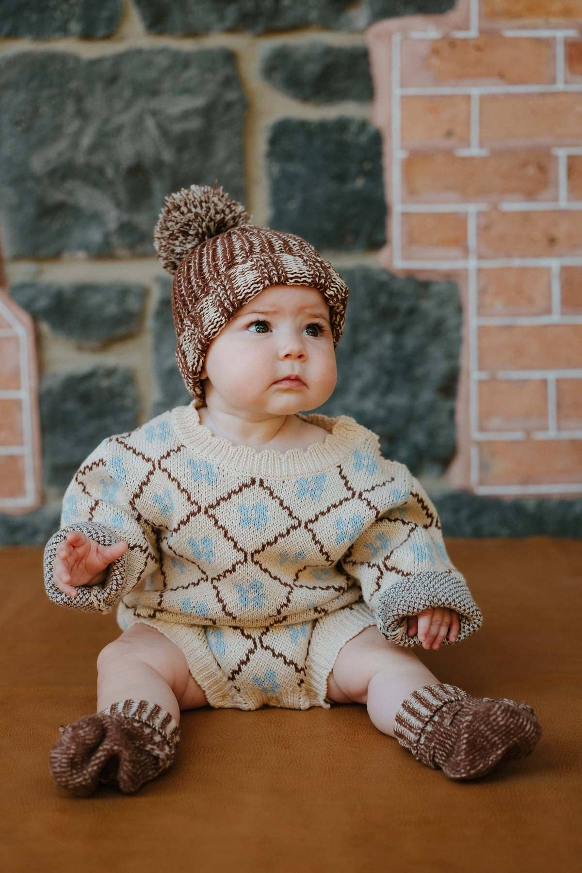Chunky Cotton Beanie - Chocolate