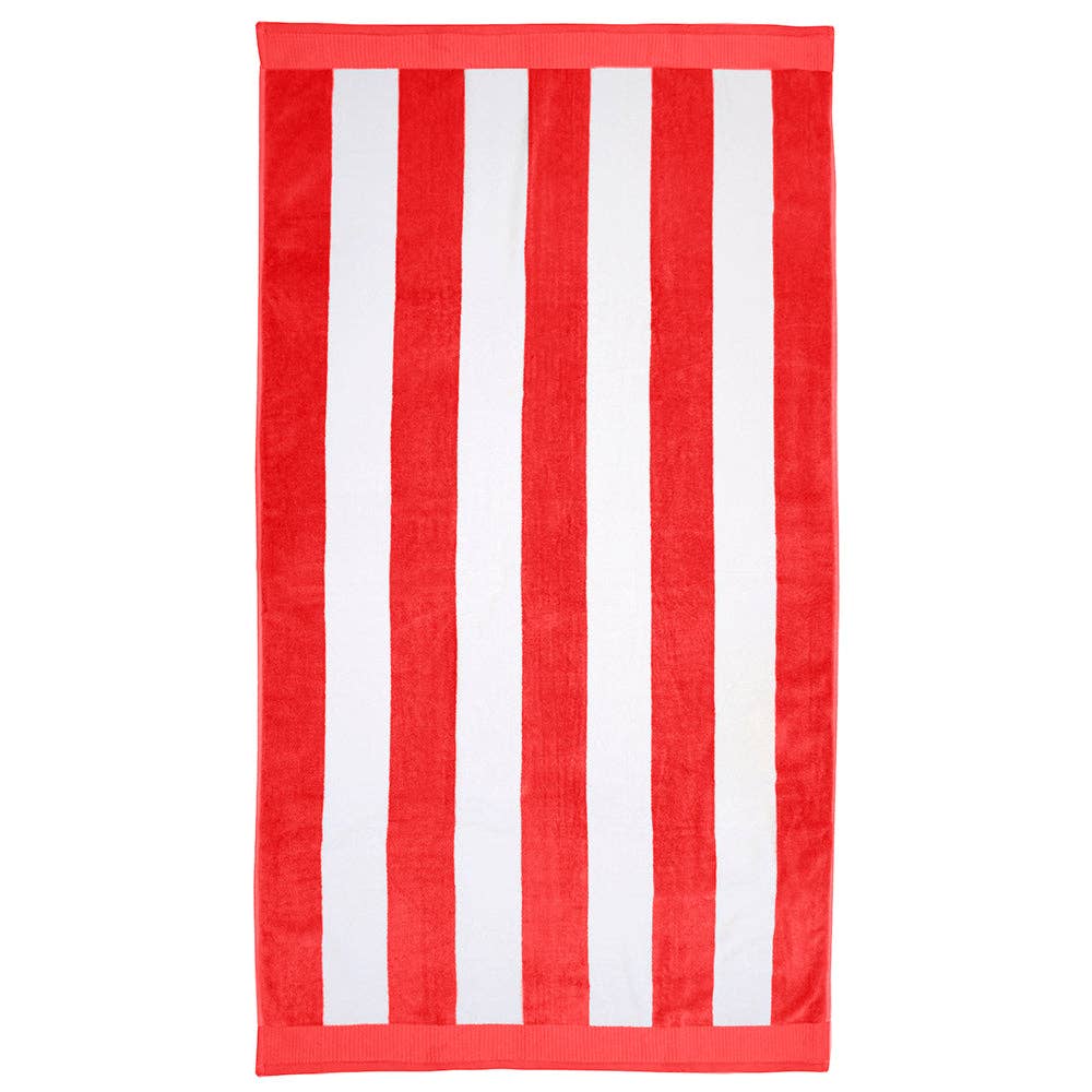 Classic Stripe Beach Towel - Moss