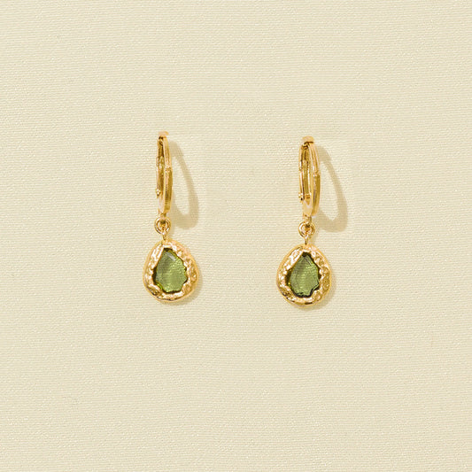 LYSIA DARK GREEN EARRINGS