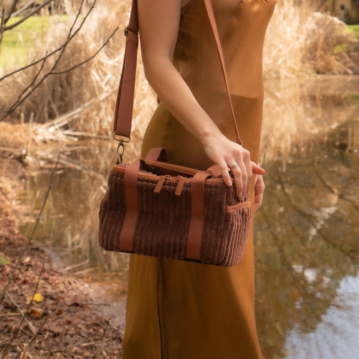 CORD COOLER BAG CHOCOLATE - MINI