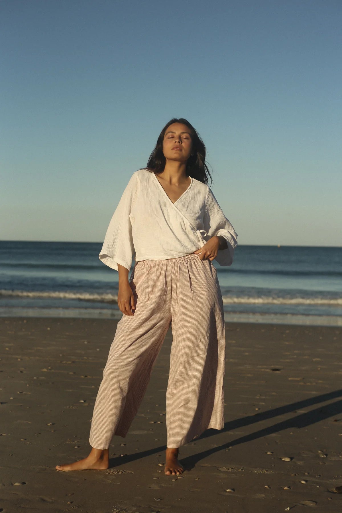 Ivy Pant Dusty Rose Check