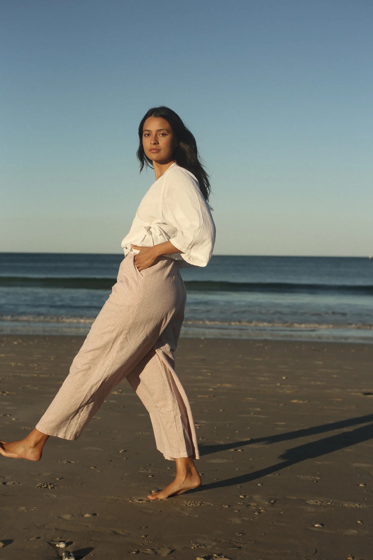 Ivy Pant Dusty Rose Check