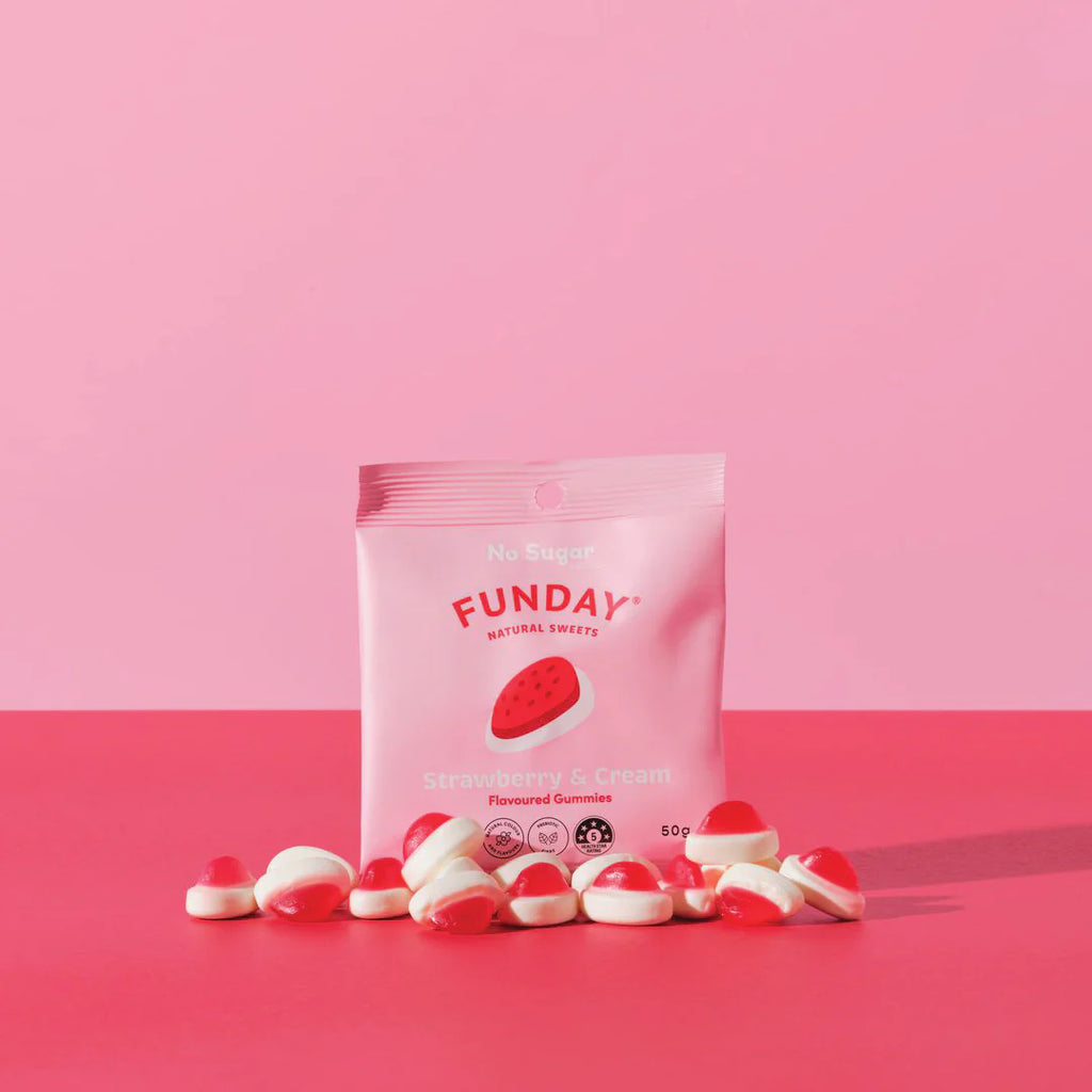 Funday Strawberry & Cream Gummies 50g