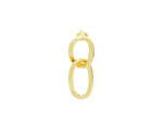 18k Gold Vermeil Link Hoop Earrings