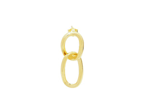 18k Gold Vermeil Link Hoop Earrings