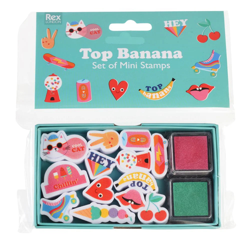 Set of Mini Stamps - Top Banana