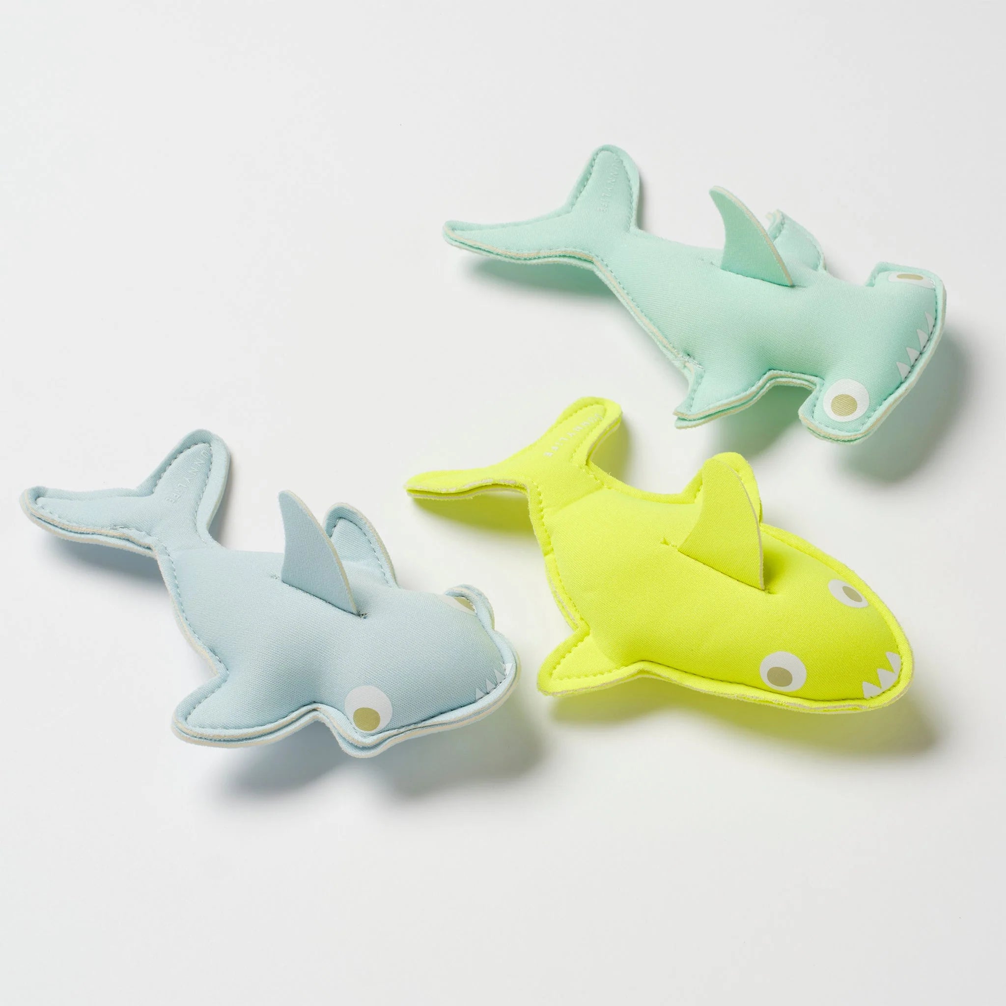 Salty the Shark Dive Buddies - Aqua Neon Yellow Set of 3