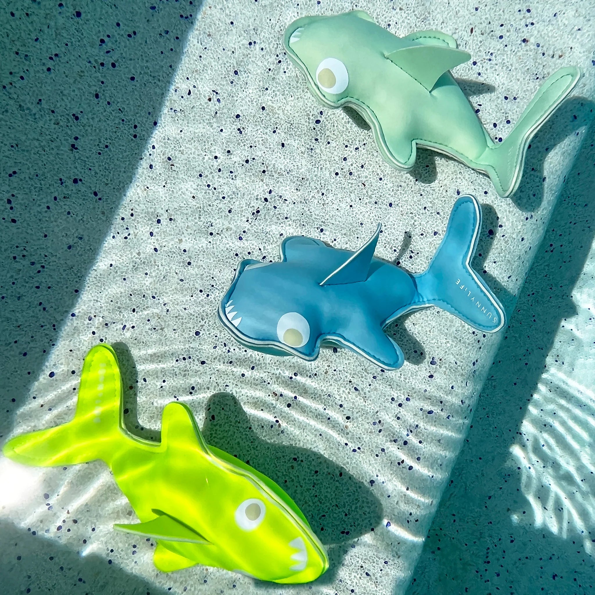 Salty the Shark Dive Buddies - Aqua Neon Yellow Set of 3