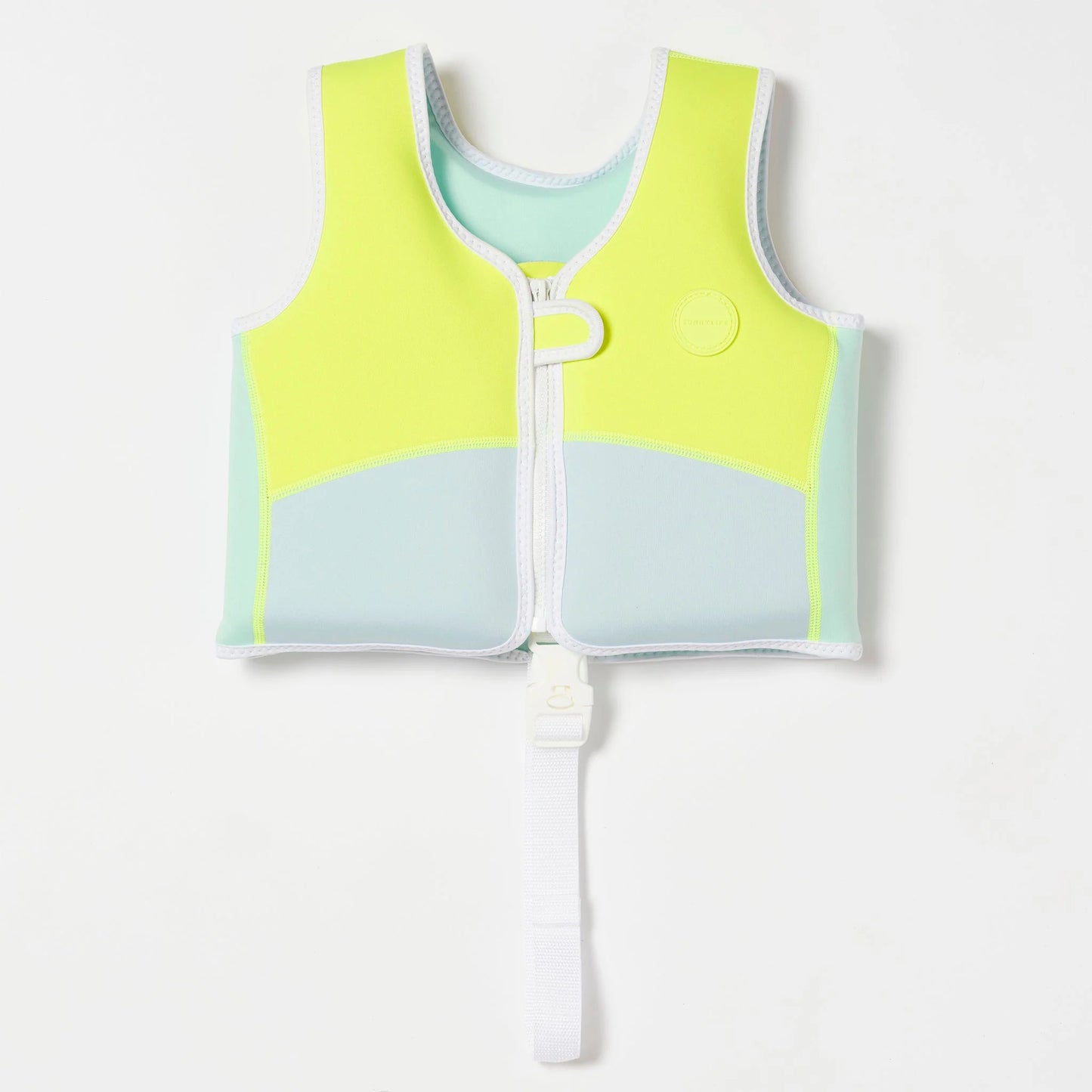 Salty the Shark Swim Vest 2-3 years - Aqua Neon Yellow