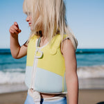 Salty the Shark Swim Vest 2-3 years - Aqua Neon Yellow